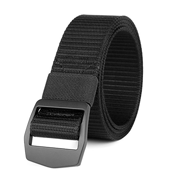 Tactical Heavy Duty Reinforced Nylon Belt for Men Adjustable Military Webbing Belt Strap with Metal Buckle