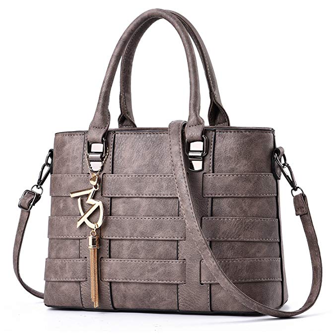 TIBES Designer Handbag Ladies PU Leather Weave Shoulder Bag Women Top-Handle Purse