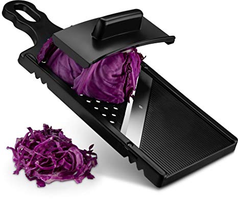 Gourmia GMS9340 Cabbage Shredder, Jumbo Mandoline Slicer and Grater – Eggplant and Cabbage Slicer with Hand Guard – Ultra Sharp Stainless Steel – Slicer and Cutter for Large Vegetables - BPA Free