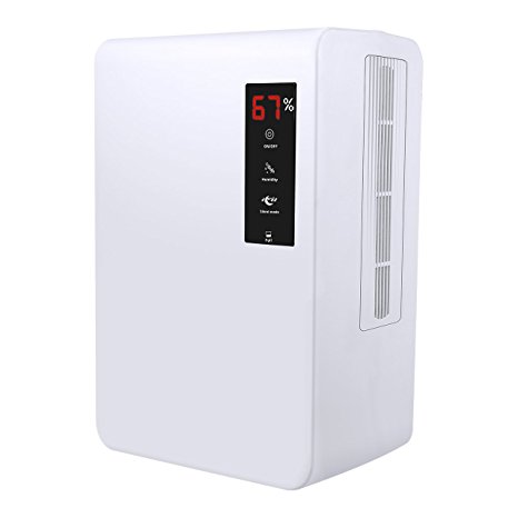 3000ML Intelligent Dehumidifier, TOPELEK Home Peltier Dehumidifier, 3L Water Tank Capacity, Removing up to 1200ml/Day at 30°C, 80% RH, with Touch Screen, Controllable Humidity, Silent Mode, for Basement, Bedroom, Kitchen, Closet, Bookshelf