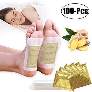Foot Pads，Kapmore 100pcs Foot Pads for Anti-Stress Relief, Sleeping,Natural Cleansing Foot Pads for Foot Care with 100Pcs Adhesive Sheets