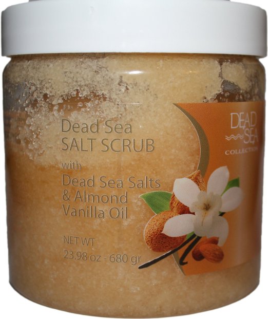 Dead Sea Salt Scrub with Almond Vanilla Oil 2398 oz