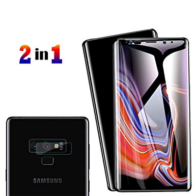 [2 Pack] Galaxy Note 9 Screen Protector Tempered Glass, Include a Camera Lens Protector with [Case Friendly] [Full Screen Coverage] [HD Clear] [Touch Responsive] for Note9 [6.4 inches]