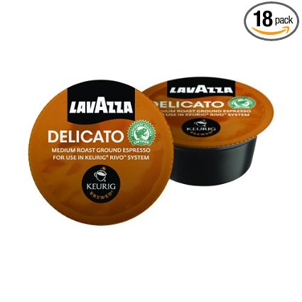 Lavazza Espresso Delicato Keurig Rivo Pack, 18 Count