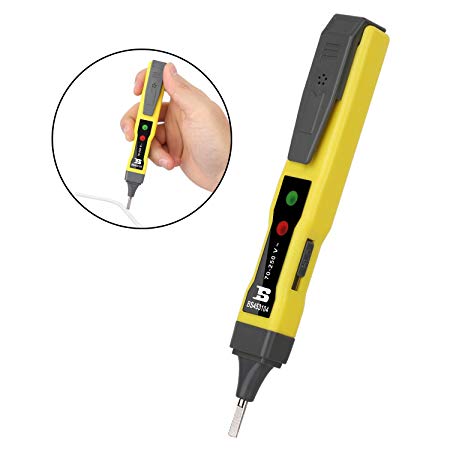 Digital Voltage Tester Pen BOSI TOOLS AC/DC Continuity Meter 12-220V & Live/Null Wire Judgment, Buzzer Alarm