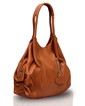 Fostelo Women's Style Diva Shoulder Bag (Tan) (FSB-396)