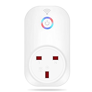 M.Way WiFi Smart Plug Outlet Switch Timer Power Socket Support ECHO Alex/ Google Home Assistant Cell Phone Wireless Remote Control Turn on/off Smart Home Electronics Switch For Household Appliance UK 1PC