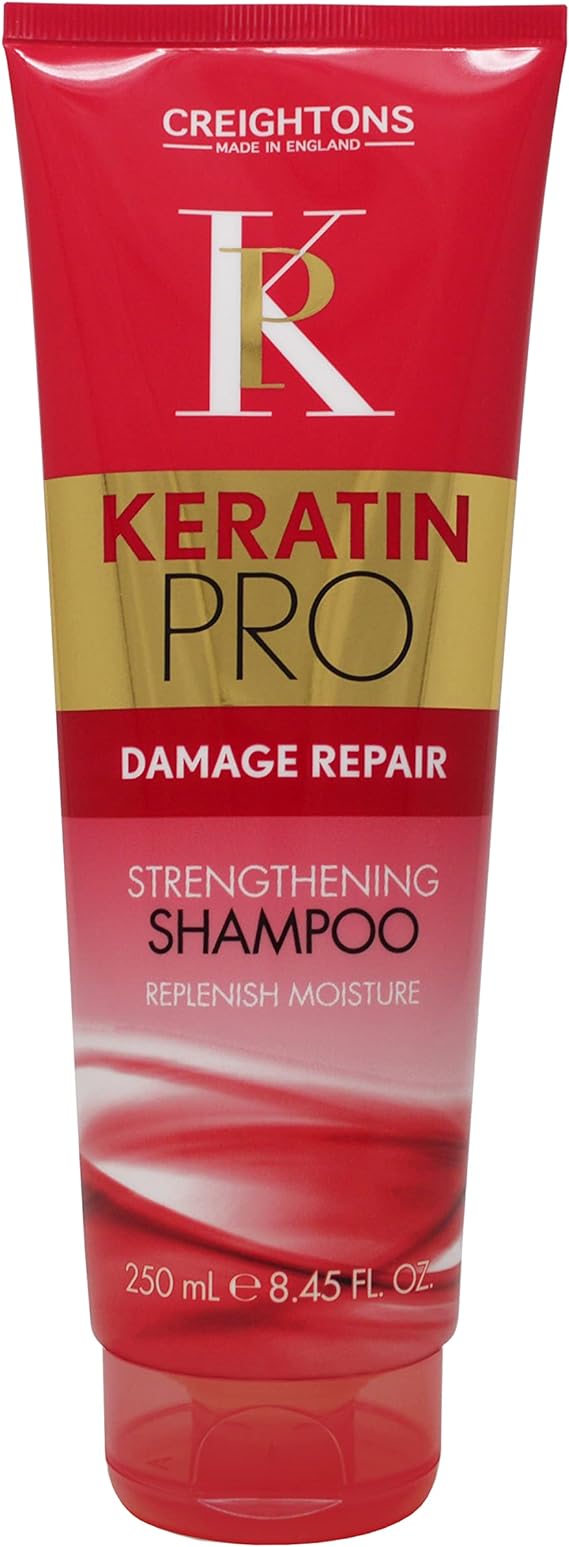 Creightons Pro Keratin Strength & Repair Shampoo (250ml) - Helps boost keratin levels for silky smooth, more manageable hair. For dry, damaged, natural or colour treated hair