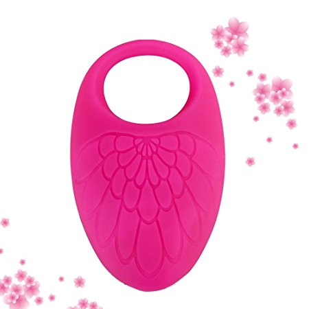 Bigbanana 6 Speeds Vibrating Penis Ring, Waterproof Rechargeable Cock Ring, Sex Toy for Male or Couple (Pink 6)