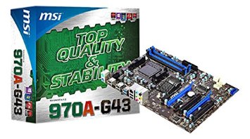 MSI Computer Corp. Socket AM3  AMD 970 DDR3 SATA3 and USB 3.0 A&GbE ATX Motherboard 970A-G43