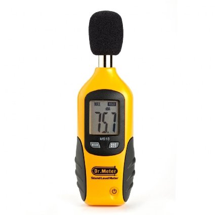 DrMeter MS10 Digital Decibel Sound Level Meter Tester 30 dBA - 130 dBA- 9V Battery Included- 30 Days Money Back 12 Month Replacement Warranty Guarantee
