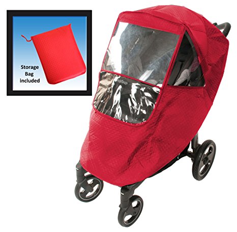 Comfy Baby! Universal Deluxe Insulated Stroller Weather Protector - Fits all Deluxe Umbrella, Full Size and Jogging Strollers - Red