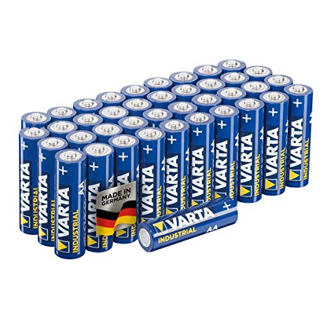 Varta Industrial Battery AA Mignon Alkaline Batteries LR6 - pack of 40, Made in Germany, environmentally friendly packaging