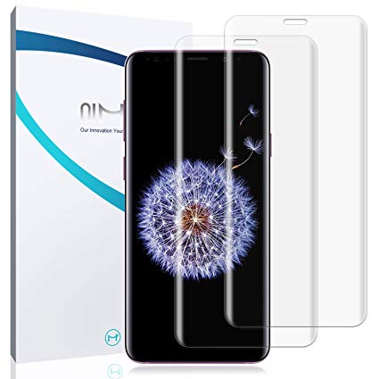 QiMai 2-Pack Samsung Galaxy S9 Plus Screen Protector, Invisible  TPU Ultra-Thin [Error-Proof] HD Clear Full Coverage Screen Film Cover for Galaxy S9