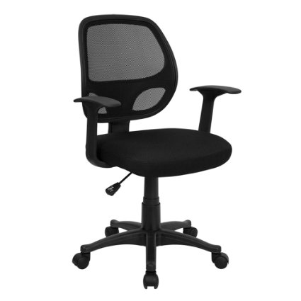 MidBack Black Mesh Swivel Task Chair