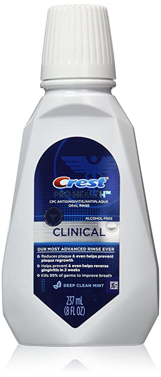 Crest Pro-Health Clinical Deep Clean Mint Flavor Mouthwash 237 mL