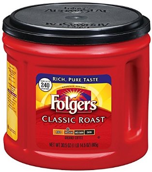 Folgers Classic Roast Ground Coffee, 30.5 oz