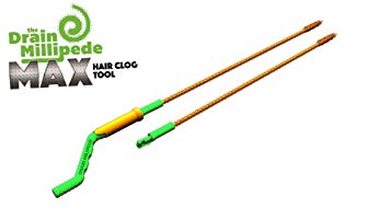 FlexiSnake Millipede Max Drain Clog Remover System - Includes 2 Micro-Hook Sink Snake Wands and 1 Crank Handle - Easy to Use and Reusable - Flexible Steel and Nylon Construction - Premium Quality