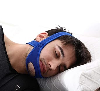 VANVENE Stop Snoring CPAP Chin Strap and Anti Snoring Solution,Adjustable Anti-Snore Supporter Device (Blue Strap)