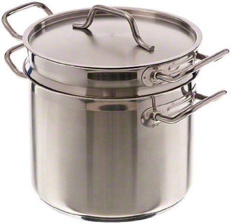 Update International SDB-08 8 Qt Induction Ready Stainless Steel Double Boiler wCover