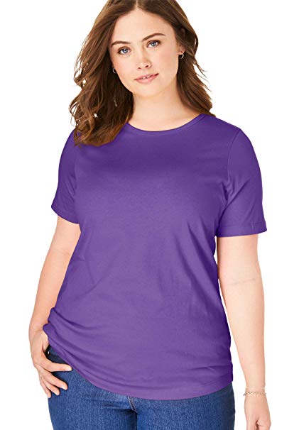 Woman Within Women's Plus Size Perfect Crewneck Tee