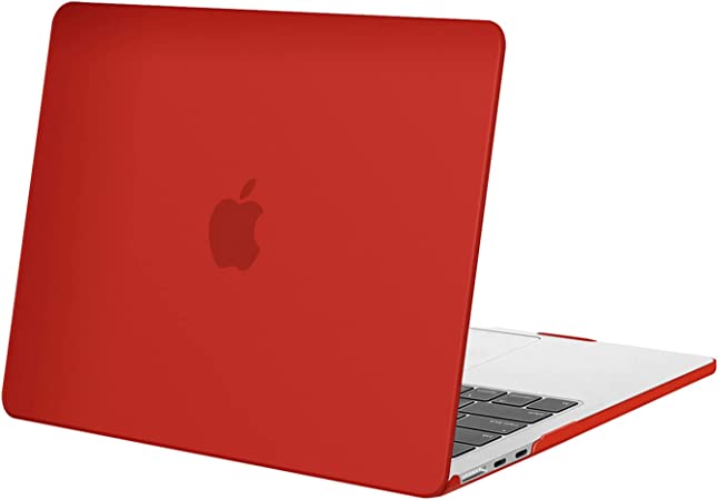 MOSISO Compatible with MacBook Air 13.6 inch Case 2022 Release A2681 M2 Chip with Liquid Retina Display & Touch ID, Protective Plastic Hard Shell Case Cover, Red