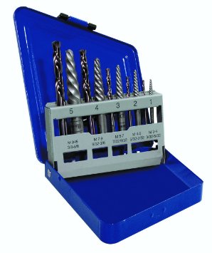 IRWIN Tools Metal Index Spiral Flute Screw Extractors with Left Hand Cobalt Drill Bits Set, 10-Piece (11119)