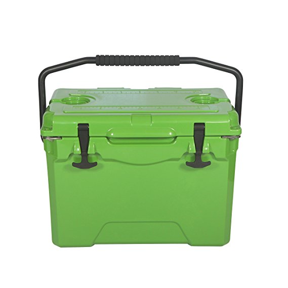 Nomad 25 Quart Waterproof Cooler / Heavy Duty High Performance Outdoor Recreation / Commercial Grade Insulation Portable Airtight Ice Chest (Forest Green Rotomolded)