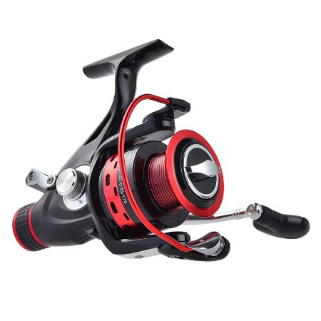 KastKing Sharky Baitrunner Spinning Fishing Reel - Two Spools - Carbon Fiber Drag System Up to 32.5LB Max Drag - with 10 1 Shielded Stainless Steel BBs - Best Front Drag and Rear Drag Baitfeeder Spinning Reels for Carp, Catfish & Inshore Saltwater Bait Fishing - [New Release 2016 Model]