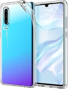 JETech Hülle für Huawei P30, Case Cover Prämie TPU-Material, transparent, durchsichtig, Stoßfest, HD Klar