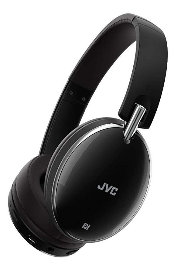 JVC S90BT Over Ear Bluetooth Noise Cancelling Headphones Premium Quality with Carry Pouch and Built-In Call Handling, Black