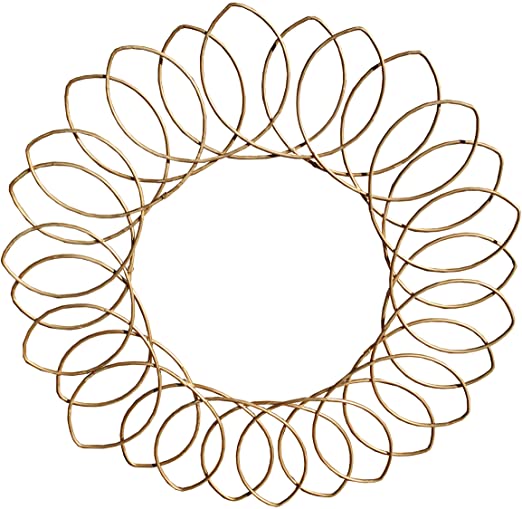 Scorpion Large Christmas Holiday Gold Metal Spiral Wreath Greeting Card Holder, 17 Inches Diameter (Gold)