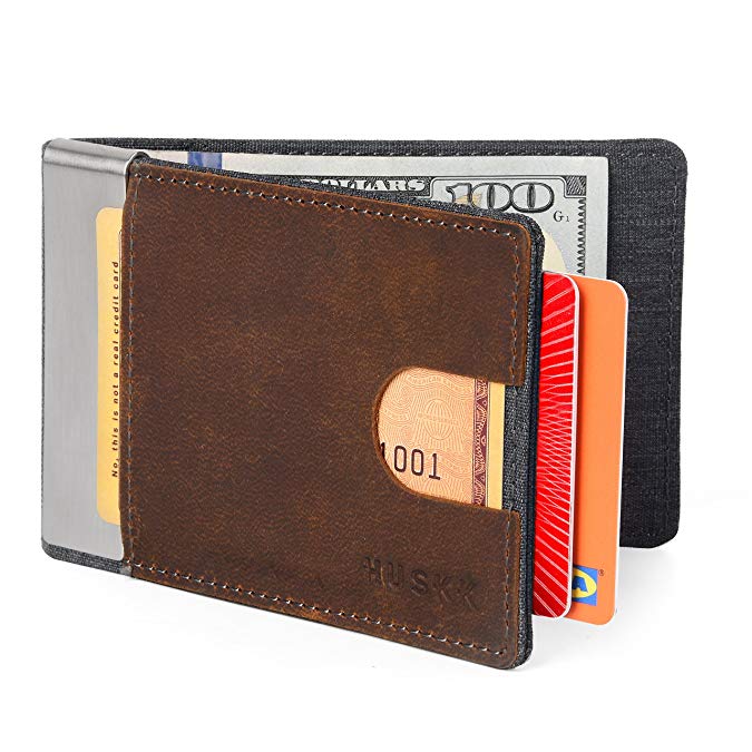 Men Wallet - RFID Minimalist Slim Front Pocket Card Travel Holder Clip CSBW