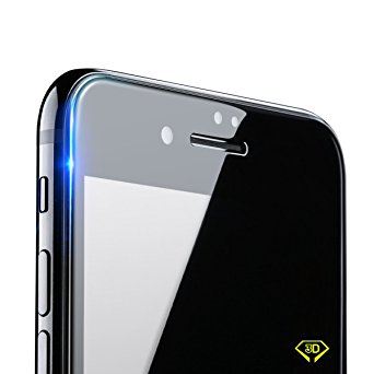 iPhone 8/ 7 Screen Protector Edge to Edge, Benks 3D Full Coverage Tempered Glass Film Anti-Scratch Bubble Free/ High-Transparency for iPhone 8/ 7 (Black, 4.7-Inch)