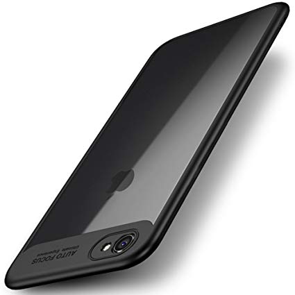 iPhone 6 / 6S Case, Premium Hybrid Protective Clear Bumper Case Scratch Resistant Transparent Slim Shock Absorbing Cover Apple iPhone 6 / 6S(4.7'') - Black