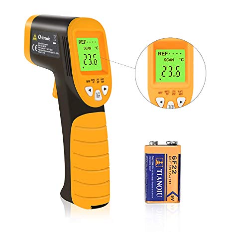 Oritronic Infrared Thermometer,Digital Laser Temperature Gun Instant Read Non-Contact for Meat Refrigerator Pool Oven