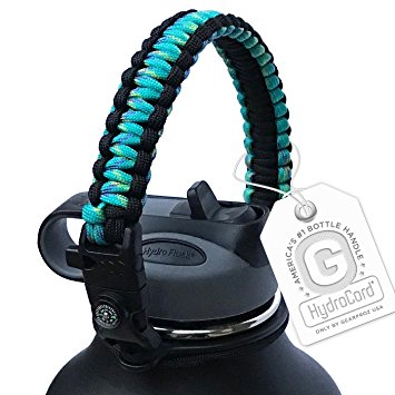 Gearproz Best Hydro Flask Paracord Handle - America's #1 Original HydroCord with Safety Ring holds HydroFlasks and Nalgene Wide Mouth Water Bottles - Top Ratings, 20  Colors