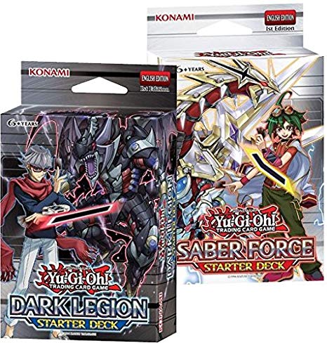 YuGiOh Saber Force & Dark Legion Starter Decks 1st Ed by KOMAMI