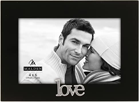 Malden International Designs Love Expressions Picture Frame, 4x6, Black