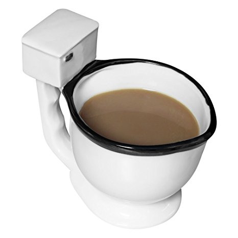 Evelots The Toilet Mug, Coffee, Tea, Beverages Cup, Humorous Gifts,Office & Home