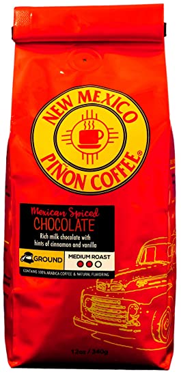 New Mexico Piñon Coffee Naturally Flavored Coffee (Mexican Spiced Chocolate Ground, 12 ounce)