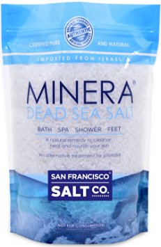 Minera Dead Sea Salt, 20lbs Coarse. 100% Pure and Certified. Natural treatment for psoriasis, eczema, acne and more