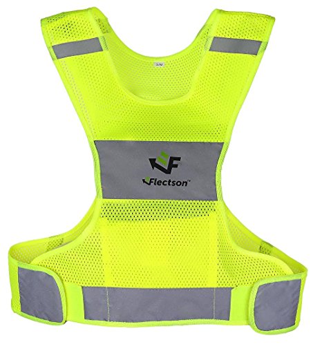 Reflective Vest for Running or Cycling (Women and Men, with Pocket, Gear for Jogging, Biking, Motorcycle, Walking)