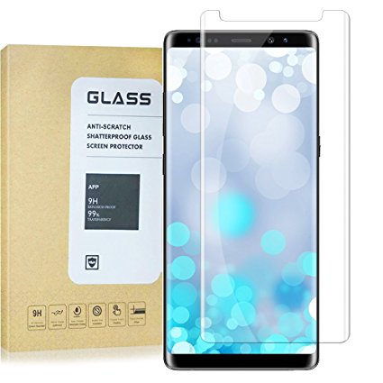 Galaxy Note 8 Screen Protector, [Anti-Scratch][HD Clear][9H Hardness][3D Touch Compatible][Bubble-Free]Tempered Glass Screen Protector,Only for Samsung Galaxy Note 8(2017).Clear