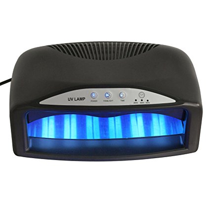 54W UV Nail Dryer Machine Gel Light Lamp Timer Art Polish Manicure Nail Dryer Timer (Black)