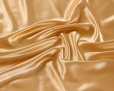 Fancy collection 3 pc Satin Sheet set Super soft New (Twin, Gold)