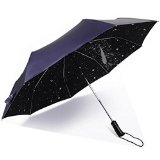 HeartAcc High Quality Fully Automatic Umbrella 3 Fold Auto OpenClose Umbrella Windproof Rainproof with Retail Package Meteor-Dark Purple