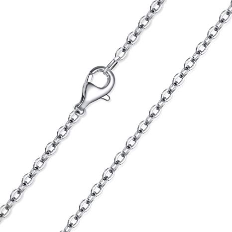 Bingcute Stainless Steel Cable Chain Necklace with Lobster Clasp (18" - 36" Available) (36")