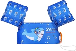 MoKo Swim Arm Band for Kids 20-30-40-50lbs, Toddler Swim Vest Cute Cartoon Swimming Wings Pool Floats Sleeve Children Water Sports Learning Swim Training Equipment