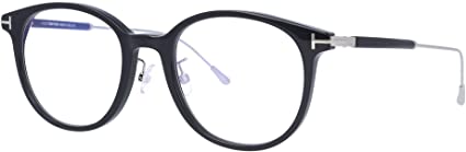 Tom Ford - FT5644-D-B Shiny Black Round Men Eyeglasses - 52mm